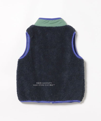 日本童裝 BEAMS mini 2Way 雙面兩著 山系抓毛背心外套 90-140cm 男童款/女童款 秋冬季 (適合初秋、香港平均溫度、寒冷天氣）OUTERWEAR 