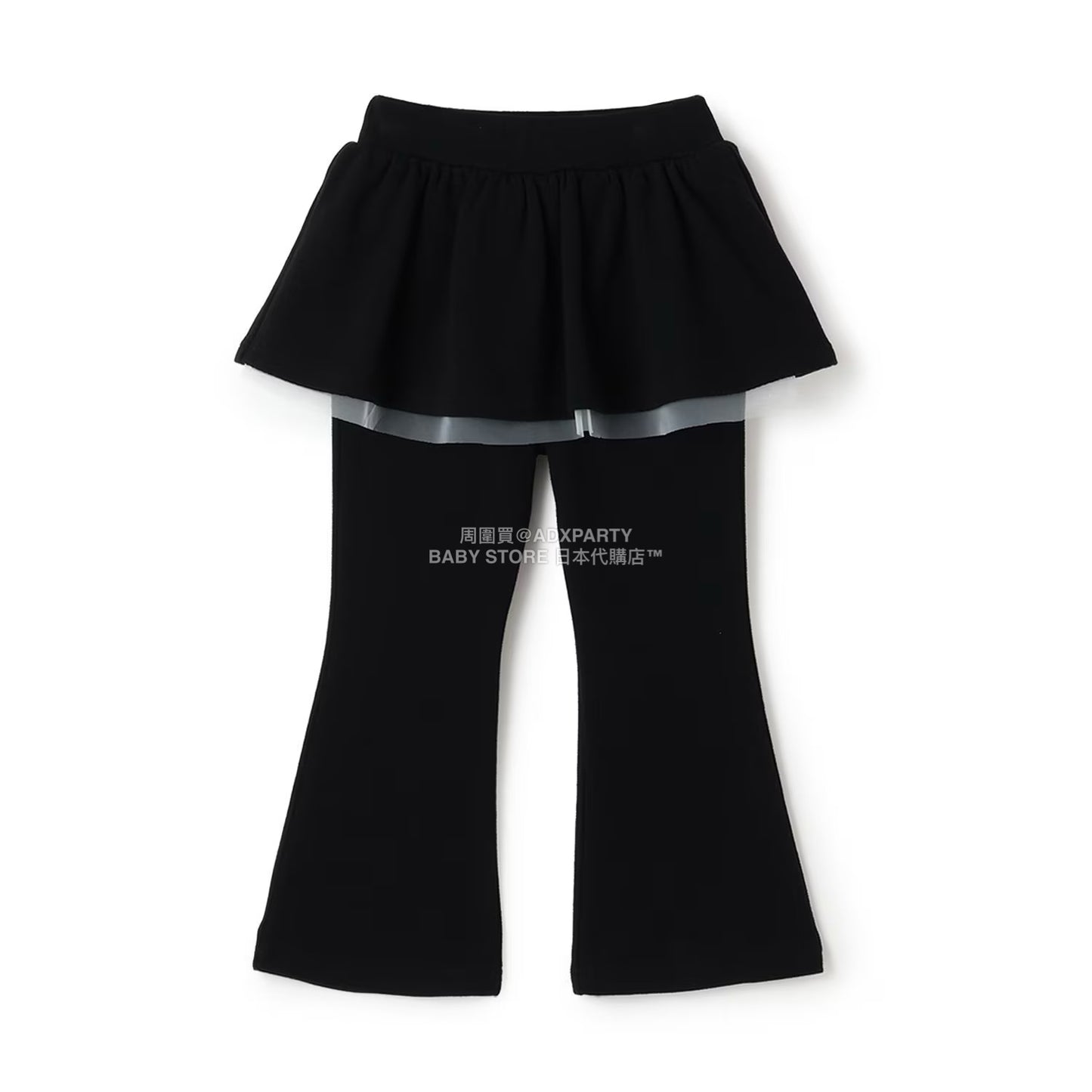 日本童裝 Ly# mine 拼紗喇叭裙連褲 100-140cm 女童款 冬季 SKIRTS PANTS