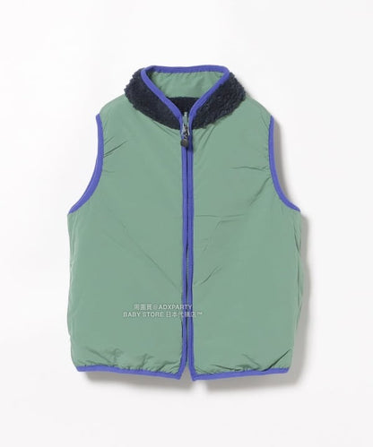 日本童裝 BEAMS mini 2Way 雙面兩著 山系抓毛背心外套 90-140cm 男童款/女童款 秋冬季 (適合初秋、香港平均溫度、寒冷天氣）OUTERWEAR 