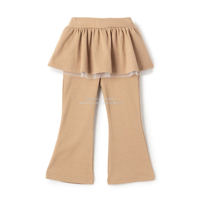 日本童裝 Ly# mine 拼紗喇叭裙連褲 100-140cm 女童款 冬季 SKIRTS PANTS