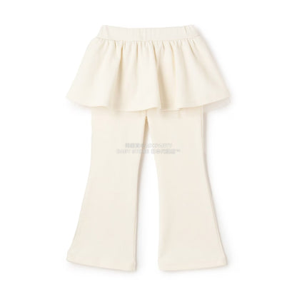 日本童裝 Ly# mine 拼紗喇叭裙連褲 100-140cm 女童款 冬季 SKIRTS PANTS