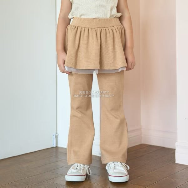 日本童裝 Ly# mine 拼紗喇叭裙連褲 100-140cm 女童款 冬季 SKIRTS PANTS