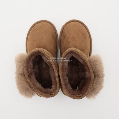 日本直送 Lycee mine 心形毛毛球雪靴 16-21cm 鞋系列 其他品牌