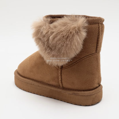 日本直送 Lycee mine 心形毛毛球雪靴 16-21cm 鞋系列 其他品牌