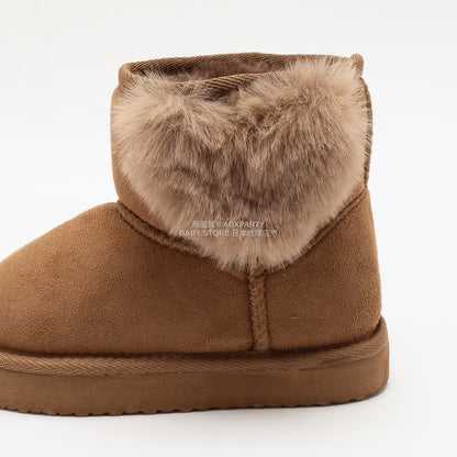 日本直送 Lycee mine 心形毛毛球雪靴 16-21cm 鞋系列 其他品牌