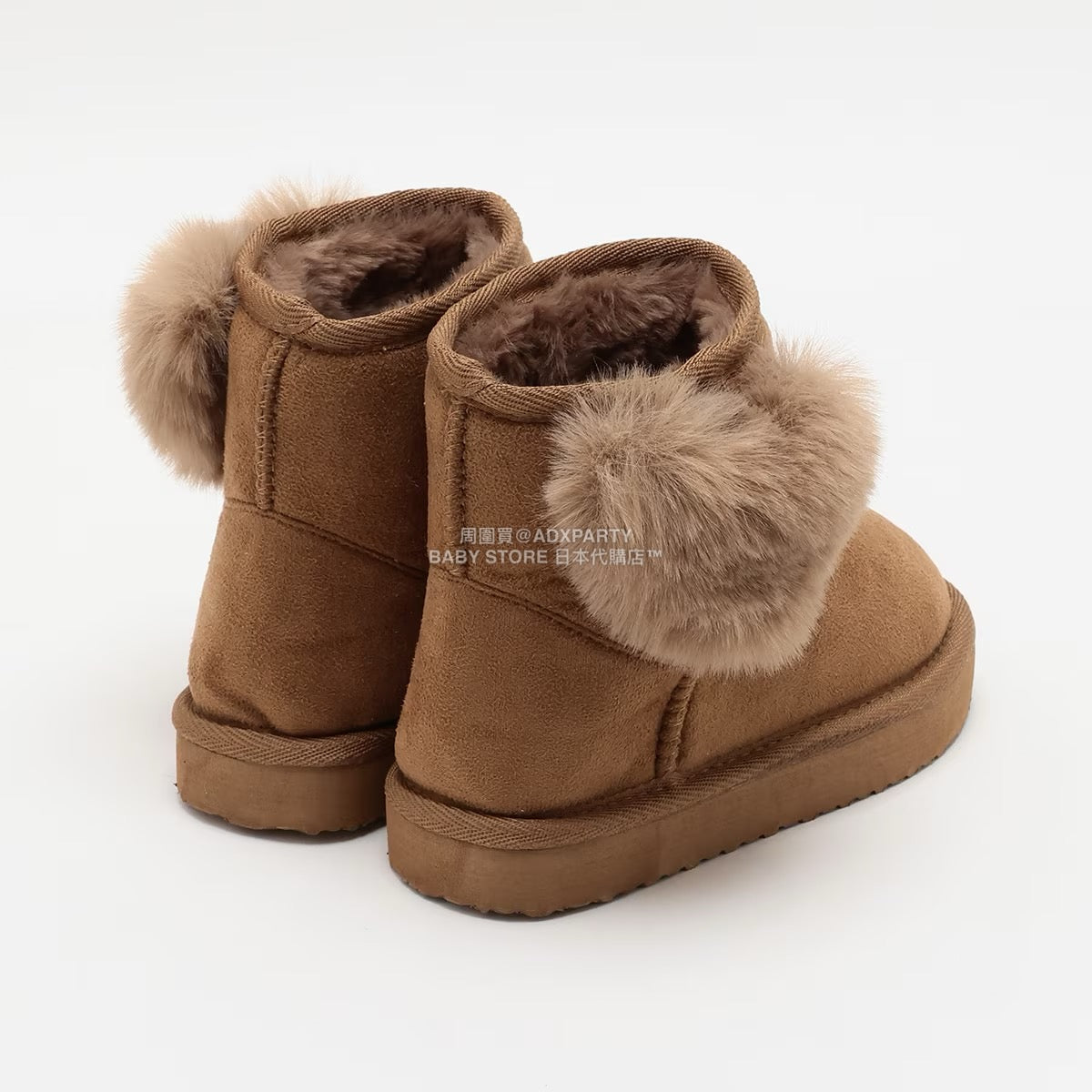 日本直送 Lycee mine 心形毛毛球雪靴 16-21cm 鞋系列 其他品牌