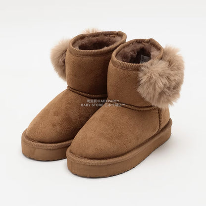 日本直送 Lycee mine 心形毛毛球雪靴 16-21cm 鞋系列 其他品牌