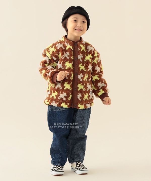 日本童裝 BEAMS mini 提花絨毛外套 90-140cm 男童款/女童款 秋冬季 (適合香港平均溫度、寒冷天氣、溫度低天氣）OUTERWEAR  【日本預售：2025年11月下旬】