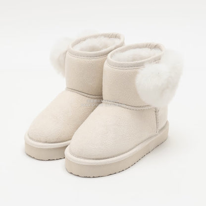 日本直送 Lycee mine 心形毛毛球雪靴 16-21cm 鞋系列 其他品牌