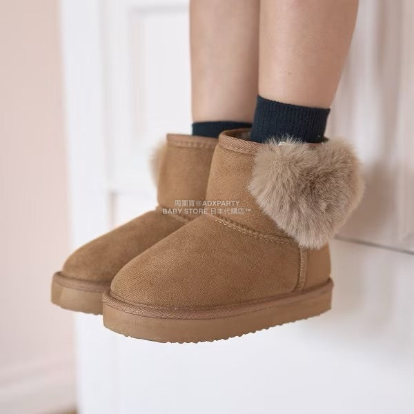 日本直送 Lycee mine 心形毛毛球雪靴 16-21cm 鞋系列 其他品牌