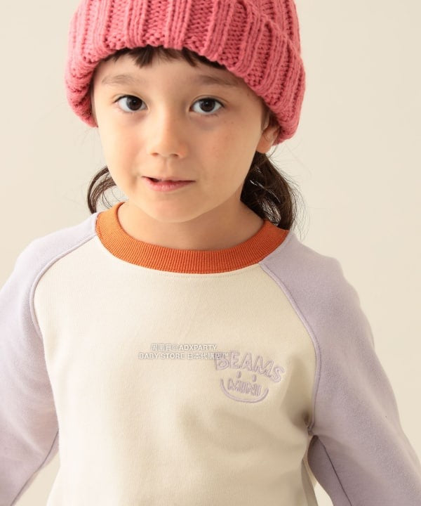 日本童裝 BEAMS mini 插肩微笑logo衛衣 90-140cm 男童款/女童款 秋冬季 TOPS