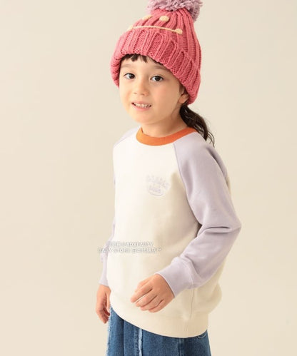 日本童裝 BEAMS mini 插肩微笑logo衛衣 90-140cm 男童款/女童款 秋冬季 TOPS