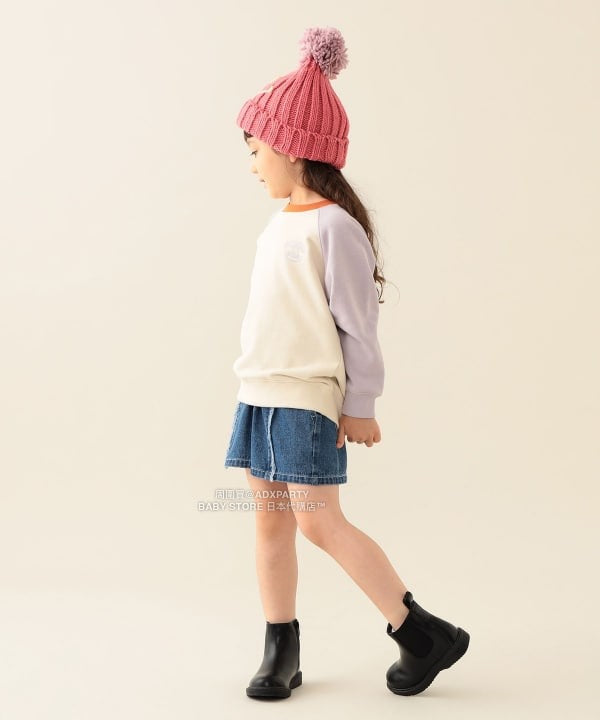 日本童裝 BEAMS mini 插肩微笑logo衛衣 90-140cm 男童款/女童款 秋冬季 TOPS