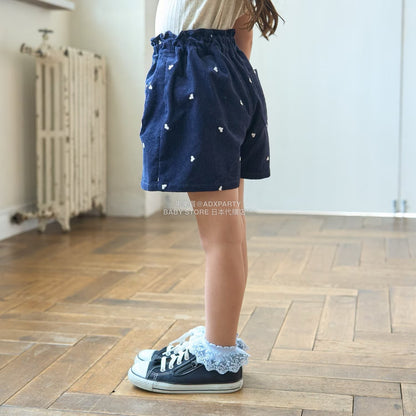 日本童裝 Ly# mine 刺繡圖案裙褲 100-150cm 女童款 秋季 PANTS