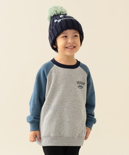 日本童裝 BEAMS mini 插肩微笑logo衛衣 90-140cm 男童款/女童款 秋冬季 TOPS