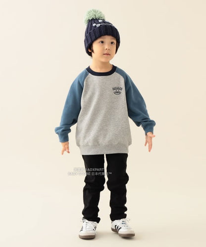 日本童裝 BEAMS mini 插肩微笑logo衛衣 90-140cm 男童款/女童款 秋冬季 TOPS