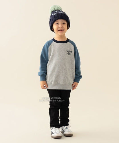 日本童裝 BEAMS mini 插肩微笑logo衛衣 90-140cm 男童款/女童款 秋冬季 TOPS