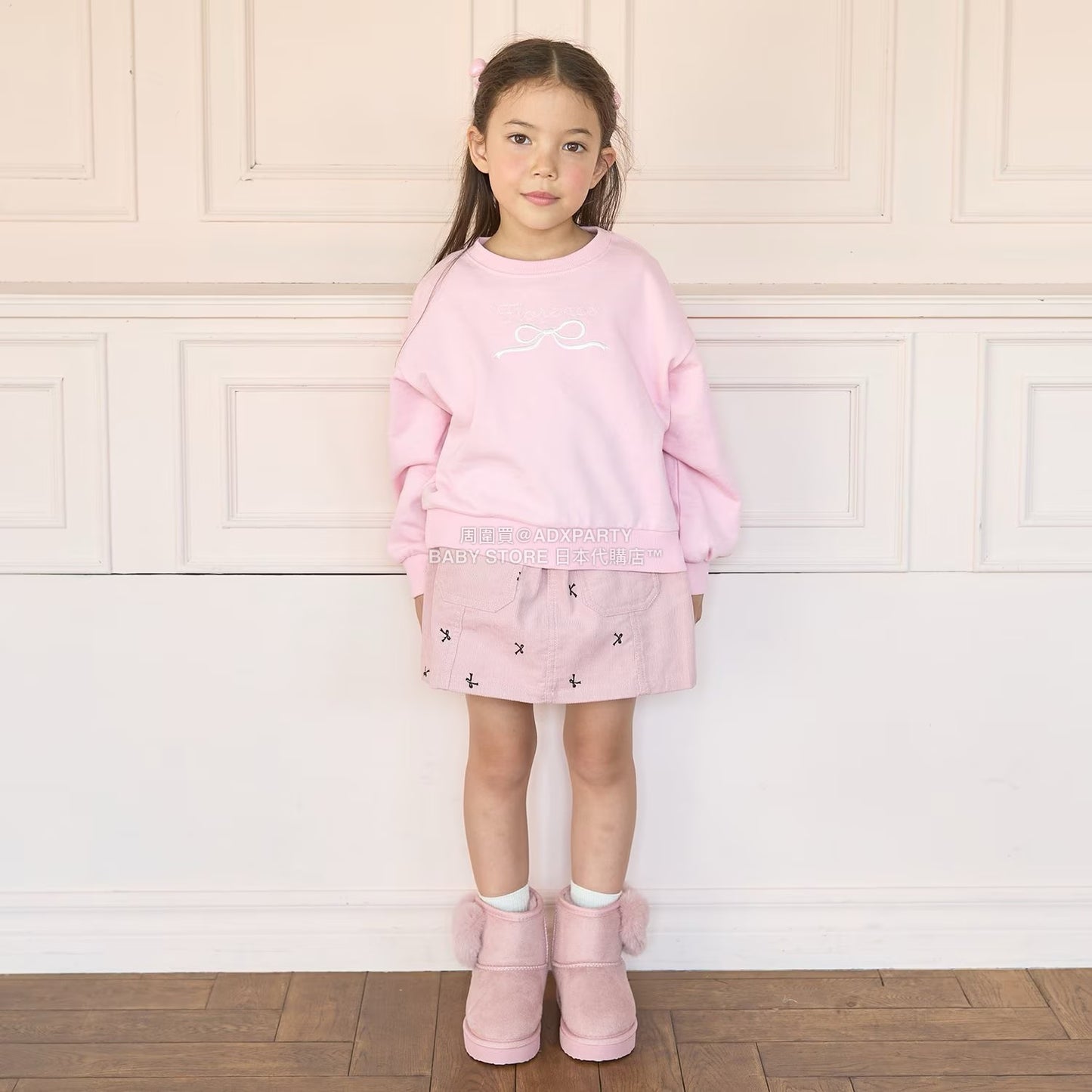 日本童裝 Ly# mine 刺繡圖案裙褲 100-150cm 女童款 秋季 PANTS