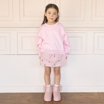 日本童裝 Ly# mine 刺繡圖案裙褲 100-150cm 女童款 秋季 PANTS