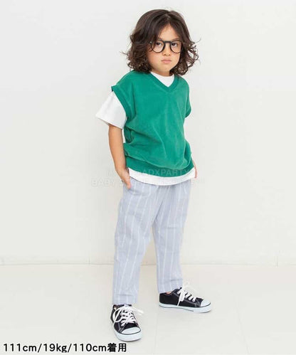 日本童裝 BREEZE 條紋長褲 80-140cm 男童款 夏季 PANTS