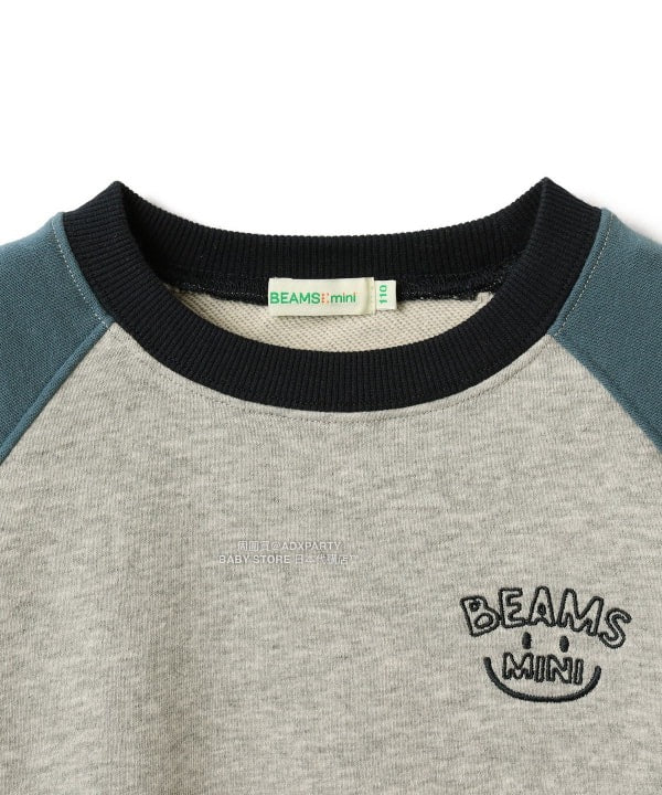 日本童裝 BEAMS mini 插肩微笑logo衛衣 90-140cm 男童款/女童款 秋冬季 TOPS