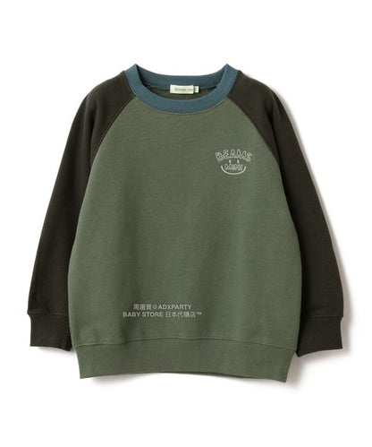 日本童裝 BEAMS mini 插肩微笑logo衛衣 90-140cm 男童款/女童款 秋冬季 TOPS