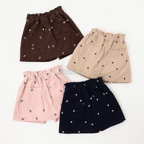 日本童裝 Ly# mine 刺繡圖案裙褲 100-150cm 女童款 秋季 PANTS