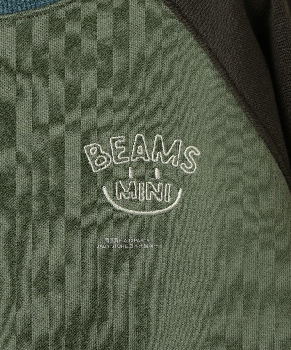 日本童裝 BEAMS mini 插肩微笑logo衛衣 90-140cm 男童款/女童款 秋冬季 TOPS