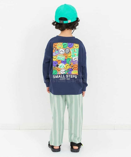 日本童裝 BREEZE 條紋長褲 80-140cm 男童款 夏季 PANTS