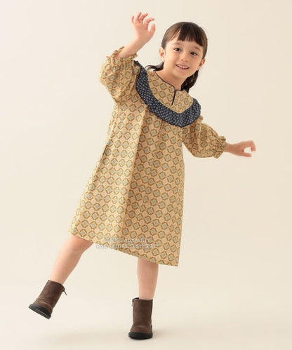 日本童裝 BEAMS mini 荷葉邊連身裙 90-140cm 女童款 秋冬季 DRESSES
