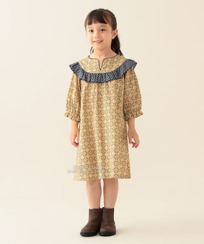 日本童裝 BEAMS mini 荷葉邊連身裙 90-140cm 女童款 秋冬季 DRESSES