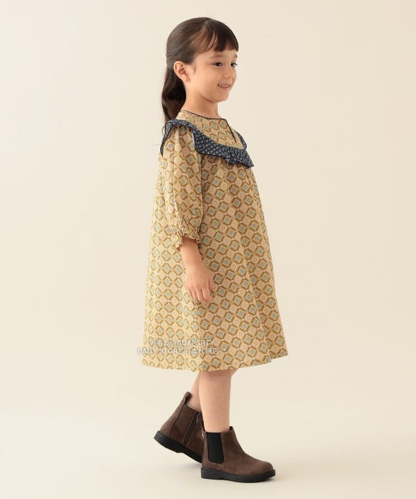 日本童裝 BEAMS mini 荷葉邊連身裙 90-140cm 女童款 秋冬季 DRESSES