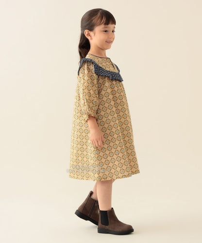 日本童裝 BEAMS mini 荷葉邊連身裙 90-140cm 女童款 秋冬季 DRESSES