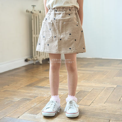 日本童裝 Ly# mine 刺繡圖案裙褲 100-150cm 女童款 秋季 PANTS