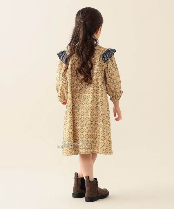 日本童裝 BEAMS mini 荷葉邊連身裙 90-140cm 女童款 秋冬季 DRESSES