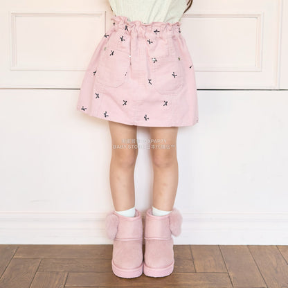 日本童裝 Ly# mine 刺繡圖案裙褲 100-150cm 女童款 秋季 PANTS