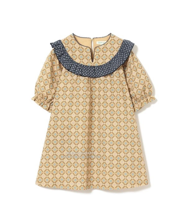 日本童裝 BEAMS mini 荷葉邊連身裙 90-140cm 女童款 秋冬季 DRESSES