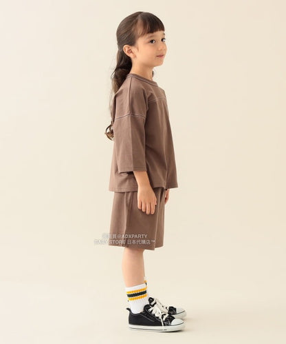 日本童裝 BEAMS mini 藍球風上衣短褲兩件套裝 90-150cm 男童款/女童款 秋冬季 TOPS 聖誕紅/新年紅