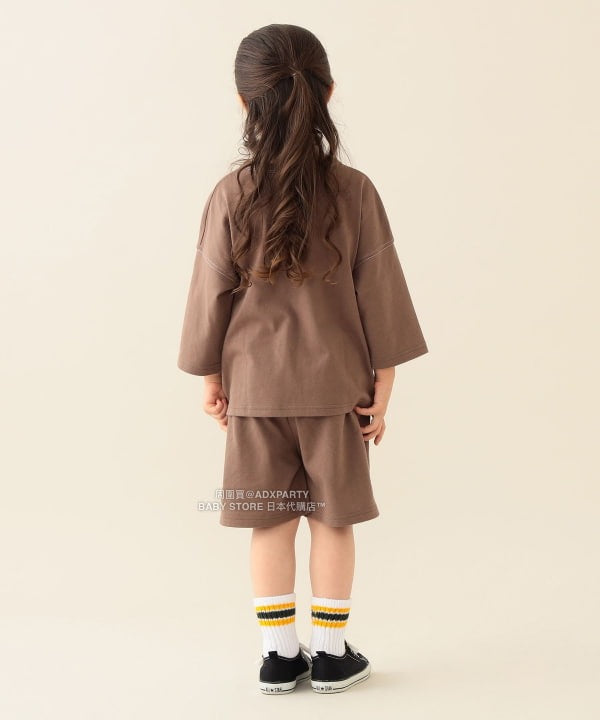 日本童裝 BEAMS mini 藍球風上衣短褲兩件套裝 90-150cm 男童款/女童款 秋冬季 TOPS 聖誕紅/新年紅