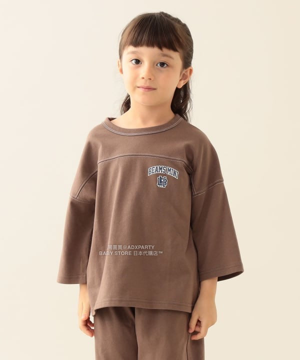 日本童裝 BEAMS mini 藍球風上衣短褲兩件套裝 90-150cm 男童款/女童款 秋冬季 TOPS 聖誕紅/新年紅