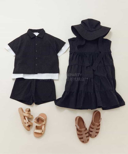 日本童裝 BREEZE 格紋層疊連身裙 80-140cm 女童款 夏季 DRESSES