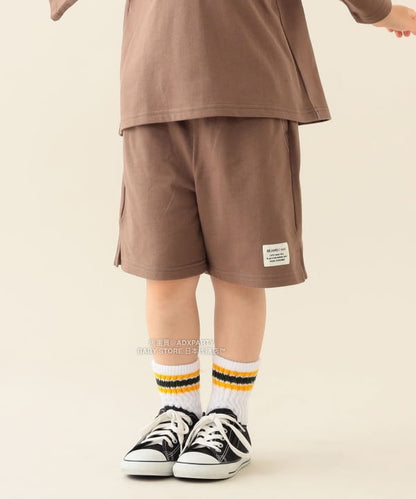 日本童裝 BEAMS mini 藍球風上衣短褲兩件套裝 90-150cm 男童款/女童款 秋冬季 TOPS 聖誕紅/新年紅