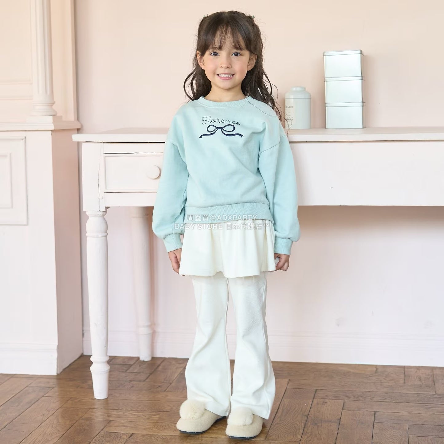 日本童裝 Ly# mine 蝴蝶結刺繡衛衣 100-150cm 女童款 秋季 TOPS