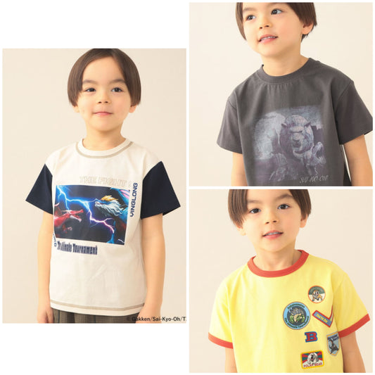 日本童裝 BE#AMS mini COLLABORATION 最強王者百科全書印花上衣 100-150cm 男童款 夏季 TOPS