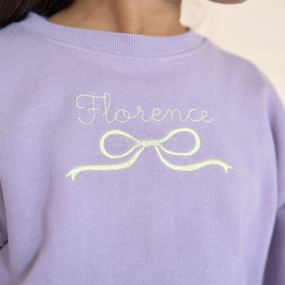 日本童裝 Ly# mine 蝴蝶結刺繡衛衣 100-150cm 女童款 秋季 TOPS