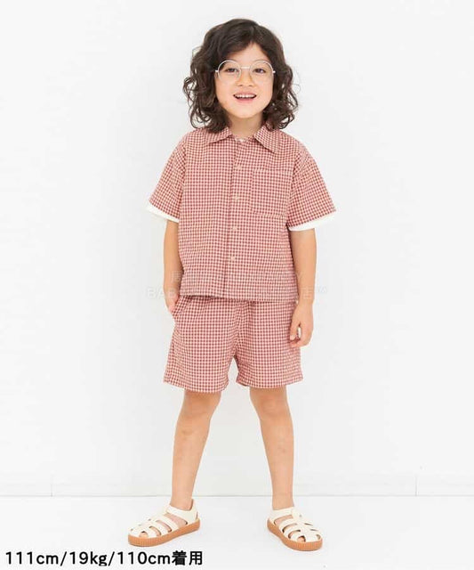 日本童裝 BREEZE 格紋短褲 80-140cm 男童款 夏季 PANTS