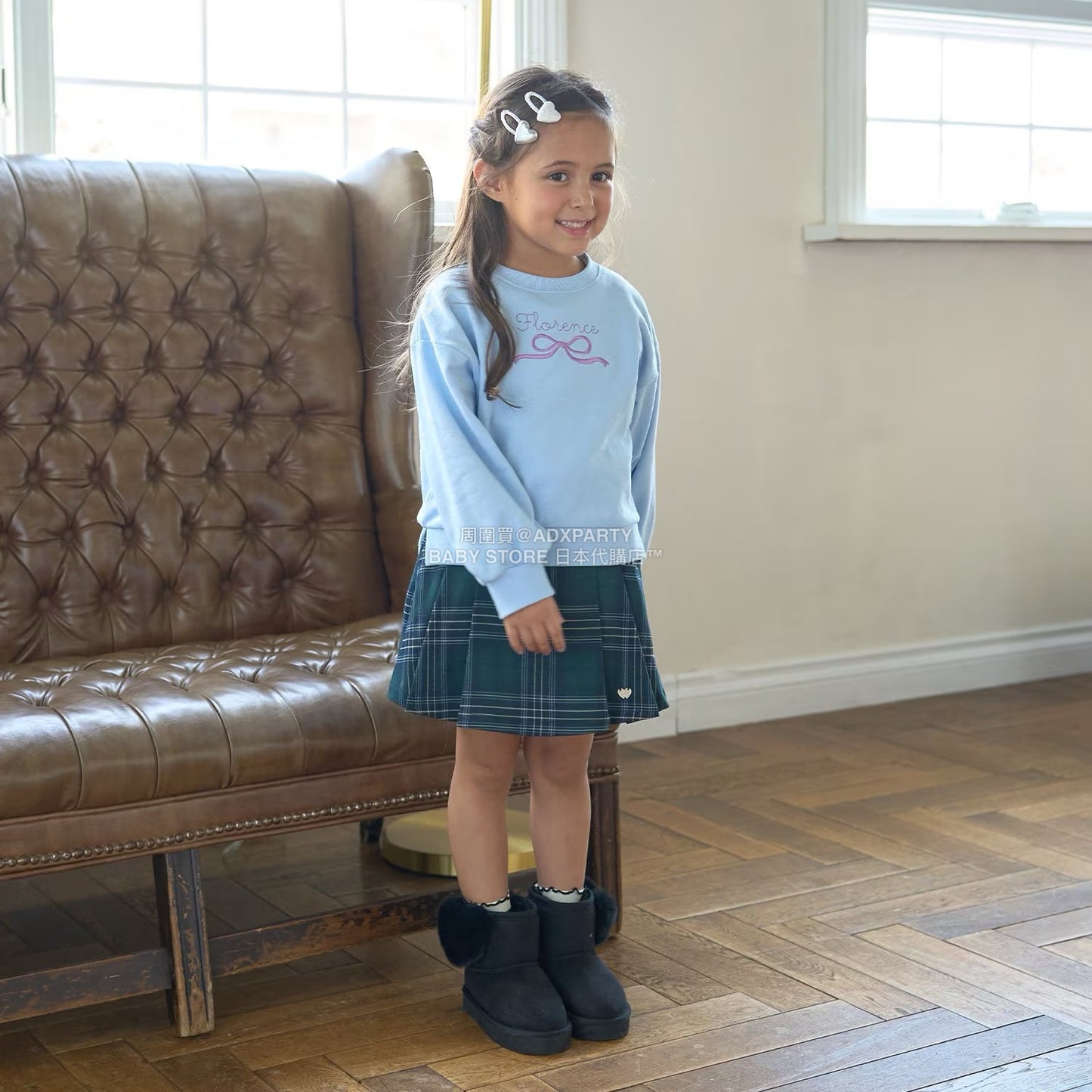 日本童裝 Ly# mine 蝴蝶結刺繡衛衣 100-150cm 女童款 秋季 TOPS