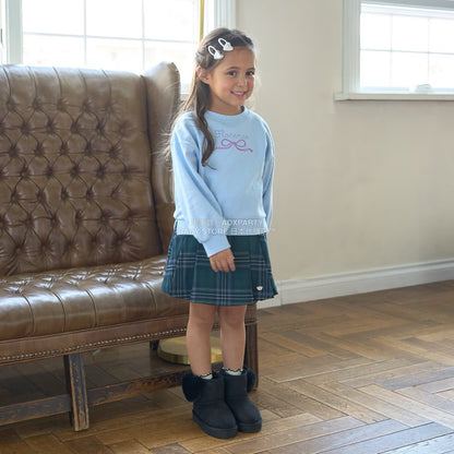 日本童裝 Ly# mine 蝴蝶結刺繡衛衣 100-150cm 女童款 秋季 TOPS