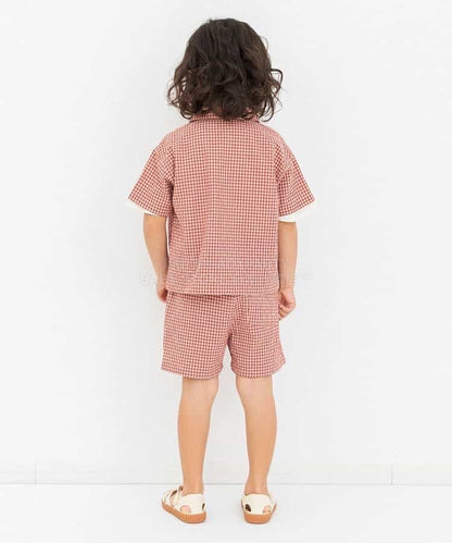 日本童裝 BREEZE 格紋襯衫 80-140cm 男童款 夏季 TOPS