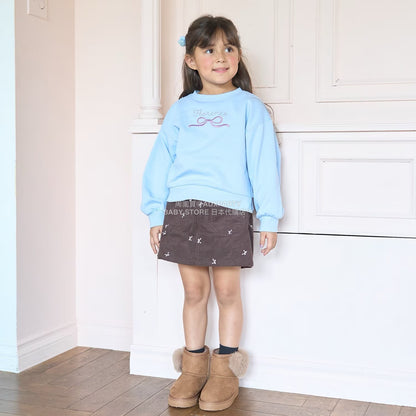 日本童裝 Ly# mine 蝴蝶結刺繡衛衣 100-150cm 女童款 秋季 TOPS